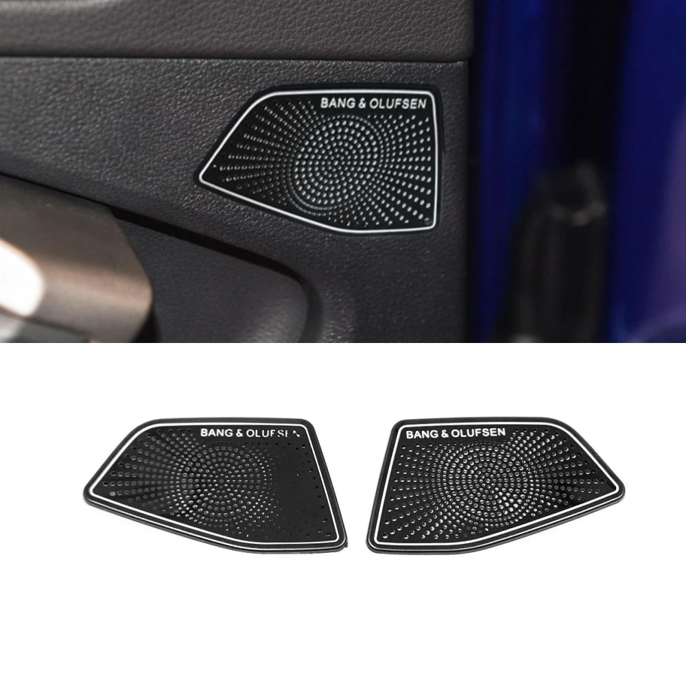 Stainless steel Sticker Styling Accessories For Audi Q3 2019-2021 2022 2023 Car Rear Door Stereo Speaker Audio Sound Cover Trims