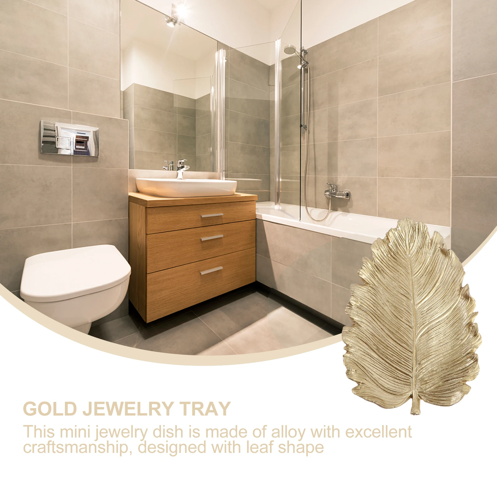 Golden Ring Tray Jewelry Plate for Storage Leaf Shape Home Decor Mini Tray Table Accessories Wedding Gift Rings Holder Display