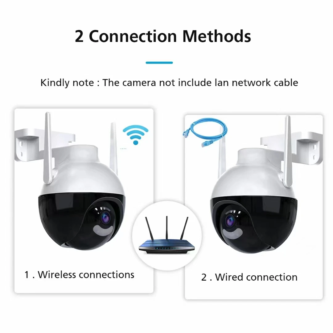 4MP ICSEE APP  Wireless PTZ Shine Light Alarm  IP Dome Camera AI Humanoid Motion Detection Auto Tracking Intercom Baby Monitor