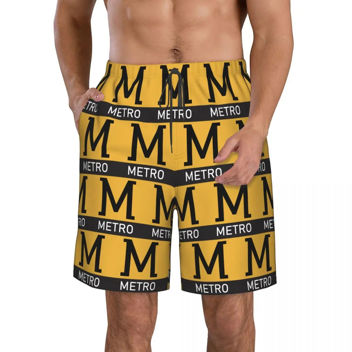 Tyne And Wear Metro Trunks Beach Board Shorts Casual Quick Dry Swimming Summer Men Pants