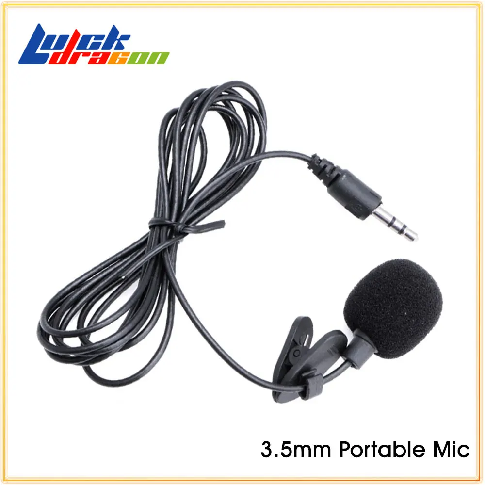 3.5mm Microphone Mini Audio Mic Universal Portable Mini Mic Microphone Hands Free ClipFor Car Radio Lound Speaker Cancelling