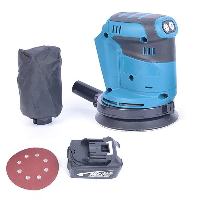 3 Speed Orbital Sander Wood Grinder Polishing Cordless Electric Grinding With Sandpaper Woodworking Grind For Makita 18V Battery