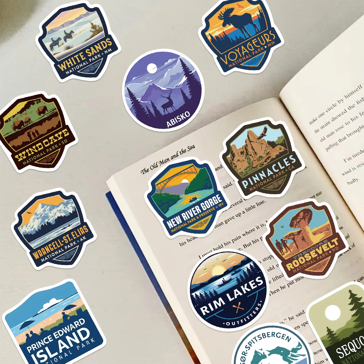 50/100pcs อุทยานแห่งชาติสติกเกอร์ Doodle สติกเกอร์กันน้ํารถแล็ปท็อปกระเป๋าเดินทางสําหรับผู้ที่ชื่นชอบกลางแจ้ง & คนรักการผจญภัย