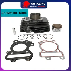 57.3mm Bore Cylinder Set for Benelli BJ125-3E 54mmTNT125 154FMI-7 TNT150i 157FMJ-3 Engine Piston Ring Gasket Kit Cylinder Set