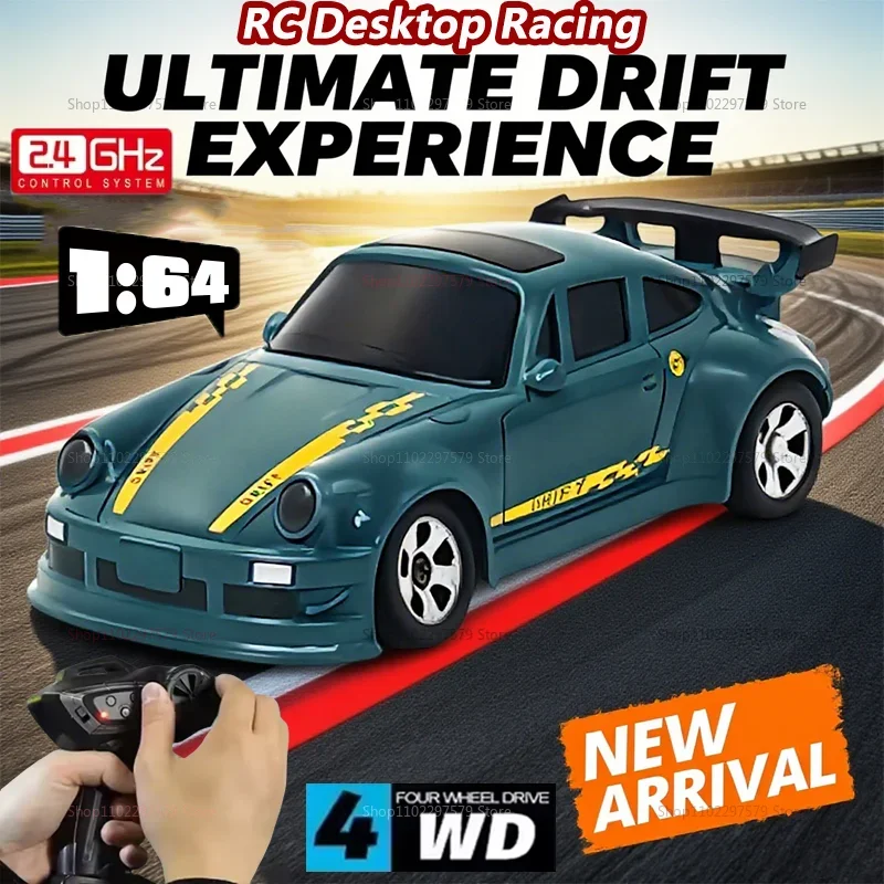 Nuevo KF20 4WD 2,4 GHz RC Mini coche de deriva escala 1:64 Control remoto ciudad carreras juguetes de escritorio regalos para niños adolescentes adultos