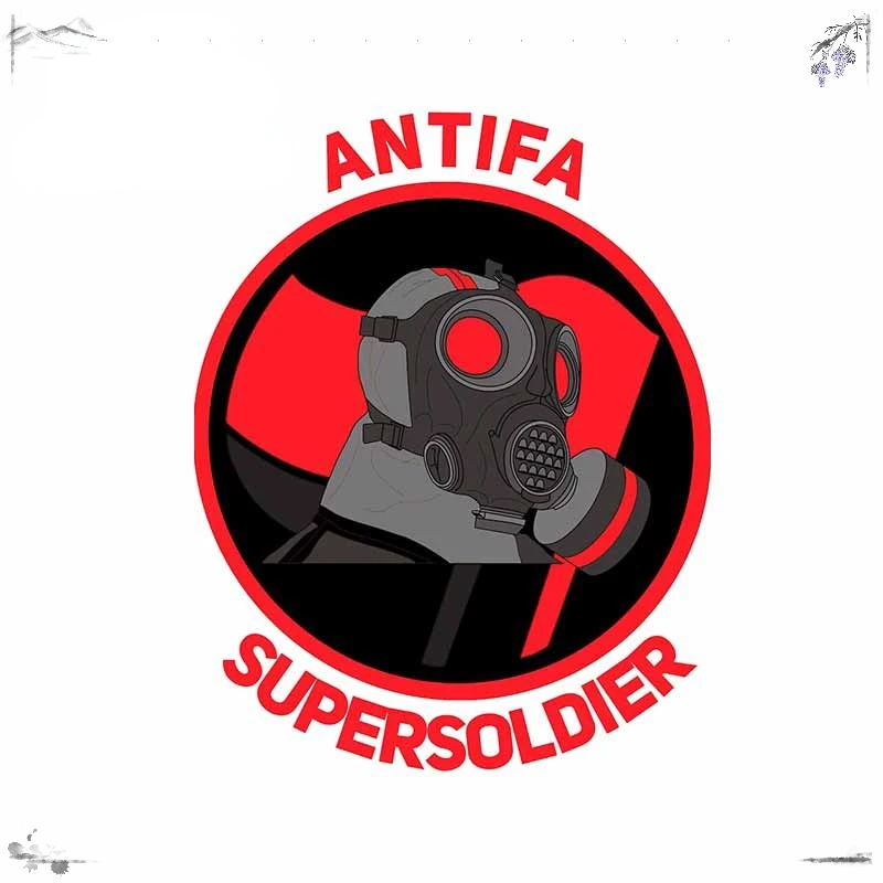 

13cm X 10.1cm For Antifa Supersoldier Car Stickers Air Conditioner Refrigerator Decal Personality VAN Vinyl Wrap,KK