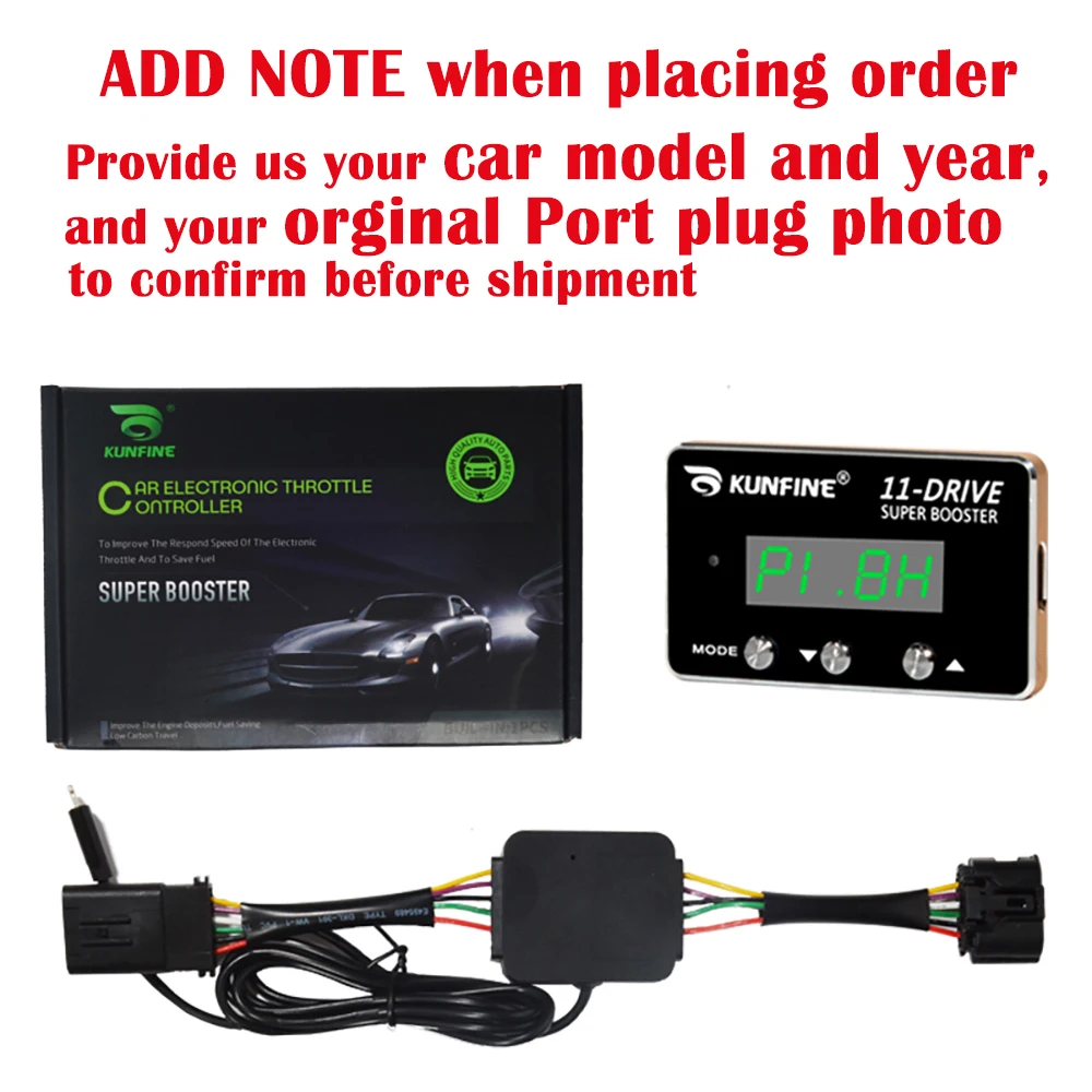 KUNFINE Auto Elektronische Drossel Controller Racing Gaspedal Potent Booster Für HYUNDAI/KIA/VW/TOYOTA etc. Tuning Teil 11-Antrieb