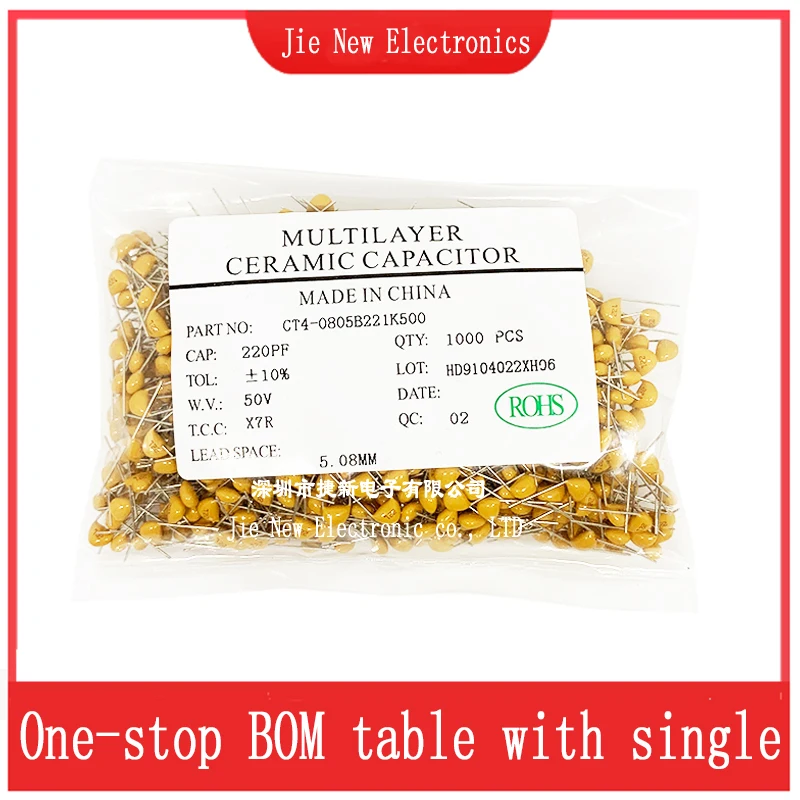 

1000pcs/Lot Monolithic Ceramic Capacitor 10PF ~ 10UF 47PF 10NF 47NF 470NF 100NF 330NF 0.1UF 1UF 4.7UF 101 102 103 104 105 106