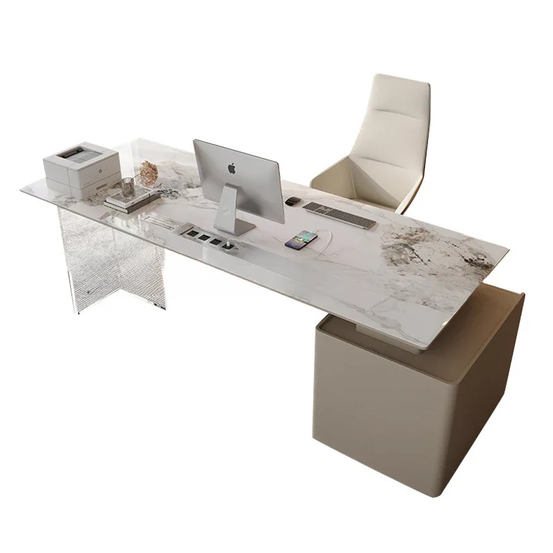 

Modern Acrylic Office Desks County Float Design Household Study Computer Office Desks Bureau Working Equipment