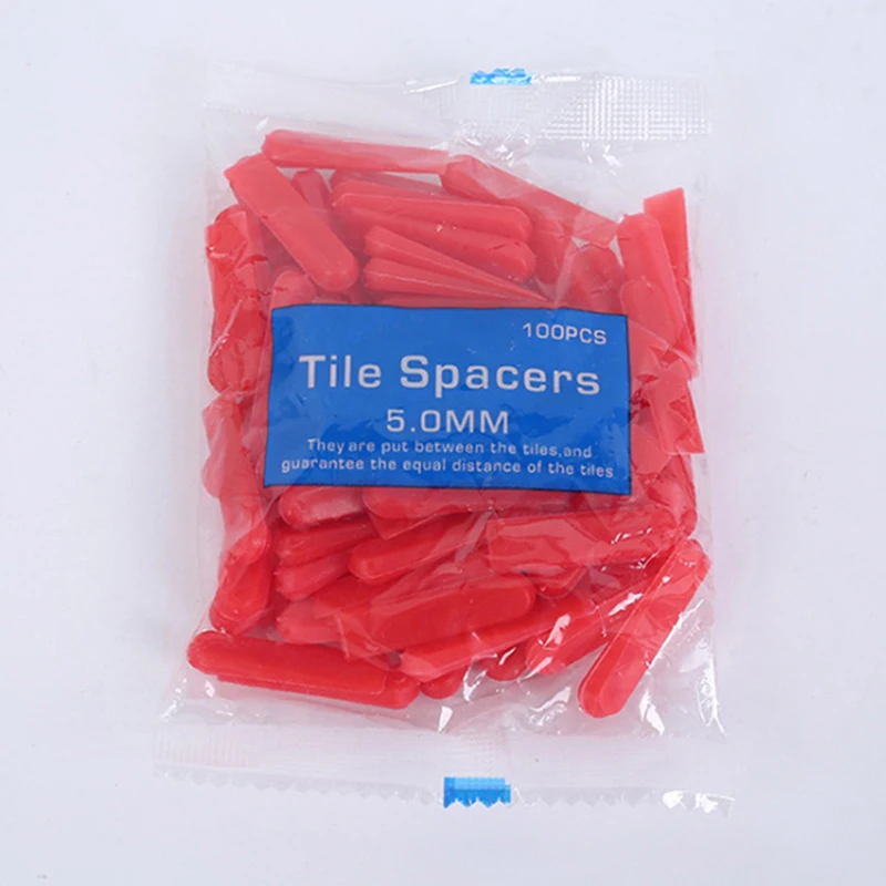 100pcs Red Wedges Ceramic Tile Spacers Leveling System Tiling Insert Gasket For Floor Wall Carrelage Tools Locator Leveler Level
