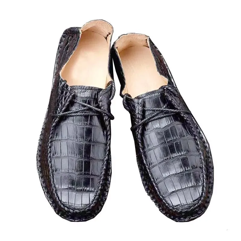 ourui new arrival crocodile shoes male  leisure crocodile men shoes  black  leisure  Men's shoes