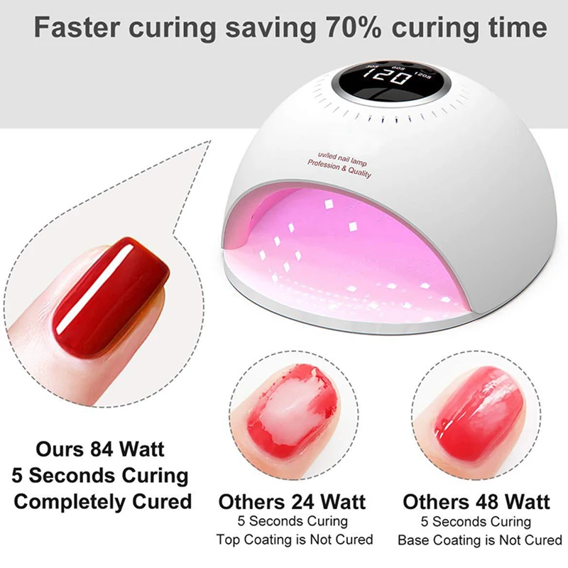 High Power Fast 84W UV LED Nail Lamp Nail Dryer Manufacturer Wholesale UV Nail Lamp for Manicure