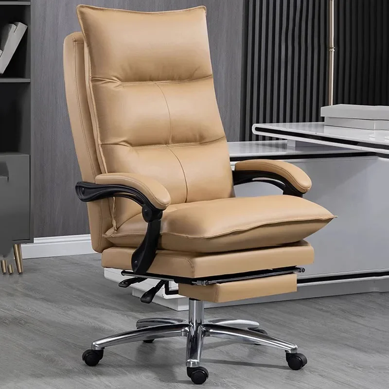 

Ergonomically Adjustable Office Chair Computer Backrest Dormitory Office Chair Esports Leather Boss Fotel Do Biurka Furniture