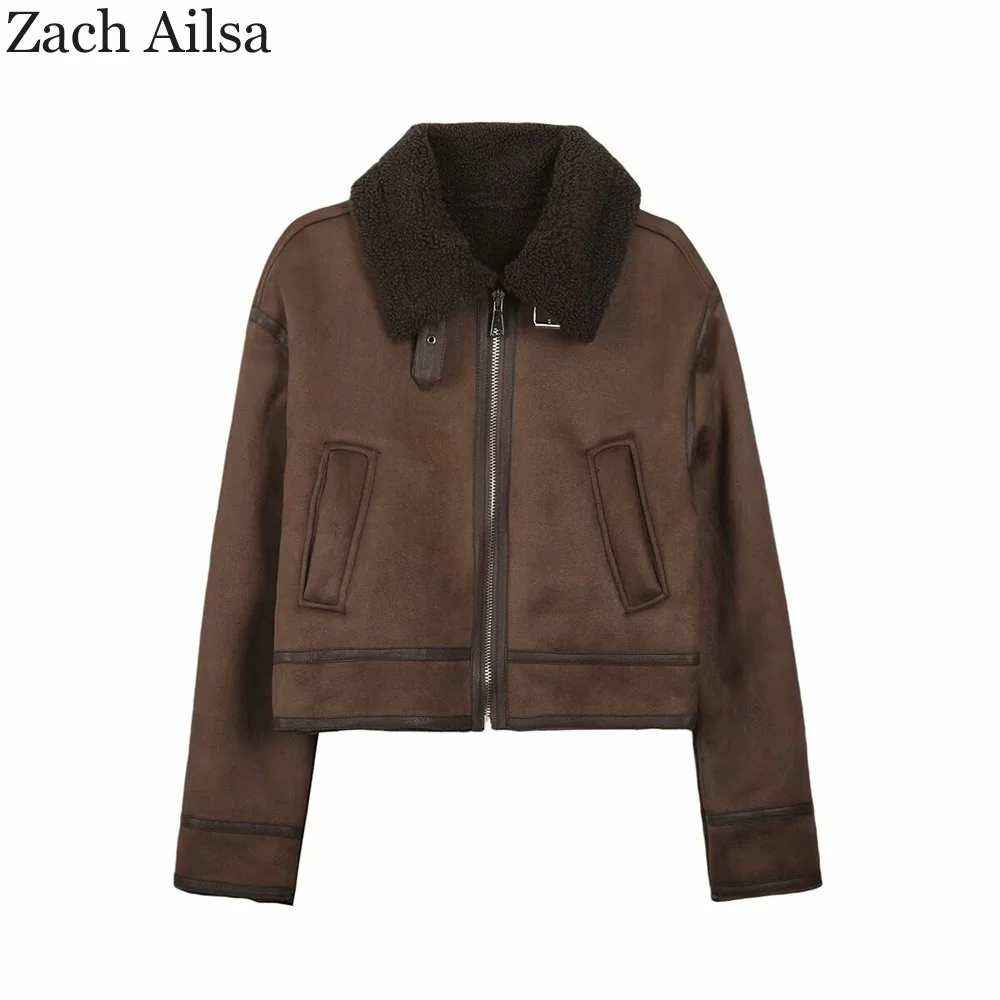 

New women's clothing European and American style fashionable simple and versatile double-sided jacket jacket