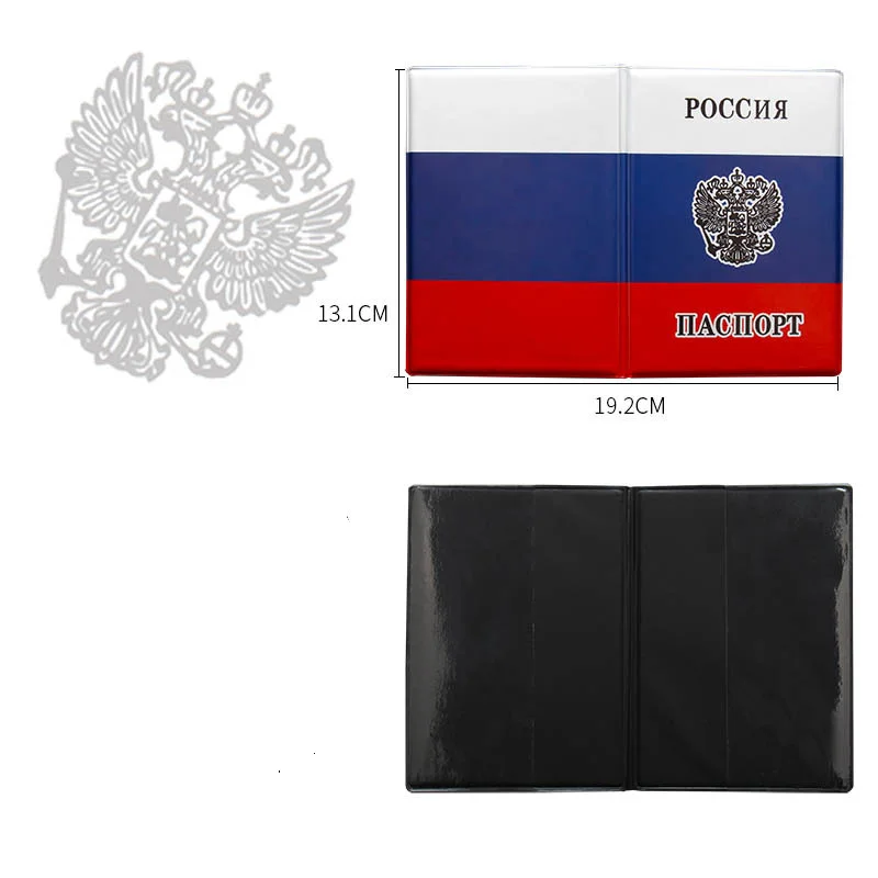 Russia Passport Cover Women Men Passport Holder CCCP USSR PU Leather Covers for Russian Travelling Organizer Passports