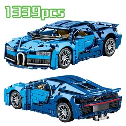 Technical Blue Racing Car Building Block Model City 1：14 Bugattied MOC 42083 Assemble Vehicle Bricks Toys For Kids Adult Gift