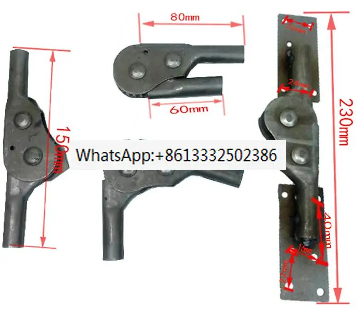 Adjustable angle Furniture Hardware 180 degree Sofa Folding hinge with flat Corner X2