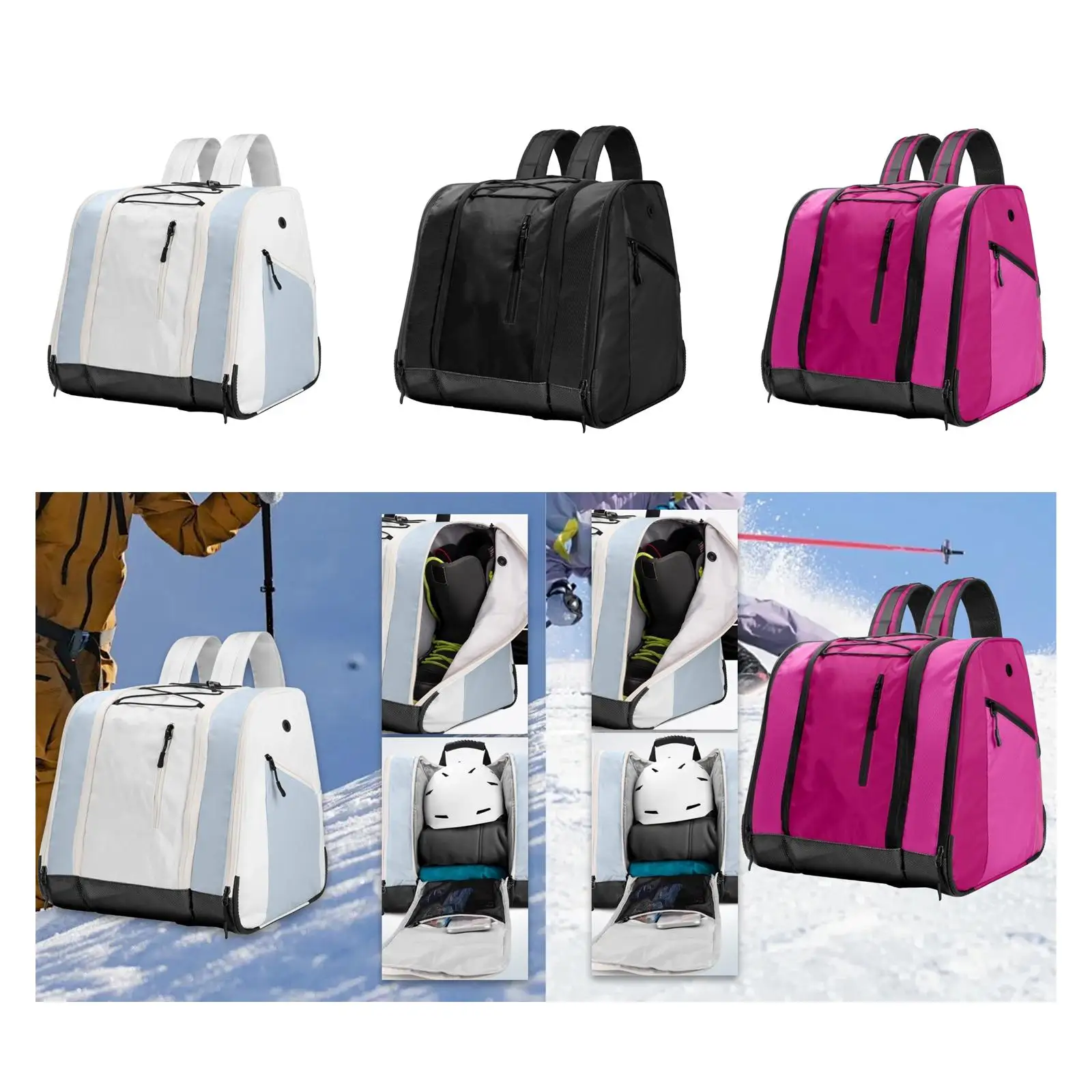 Bolsa de esquí impermeable con compartimento para botas liviana con orificios de ventilación