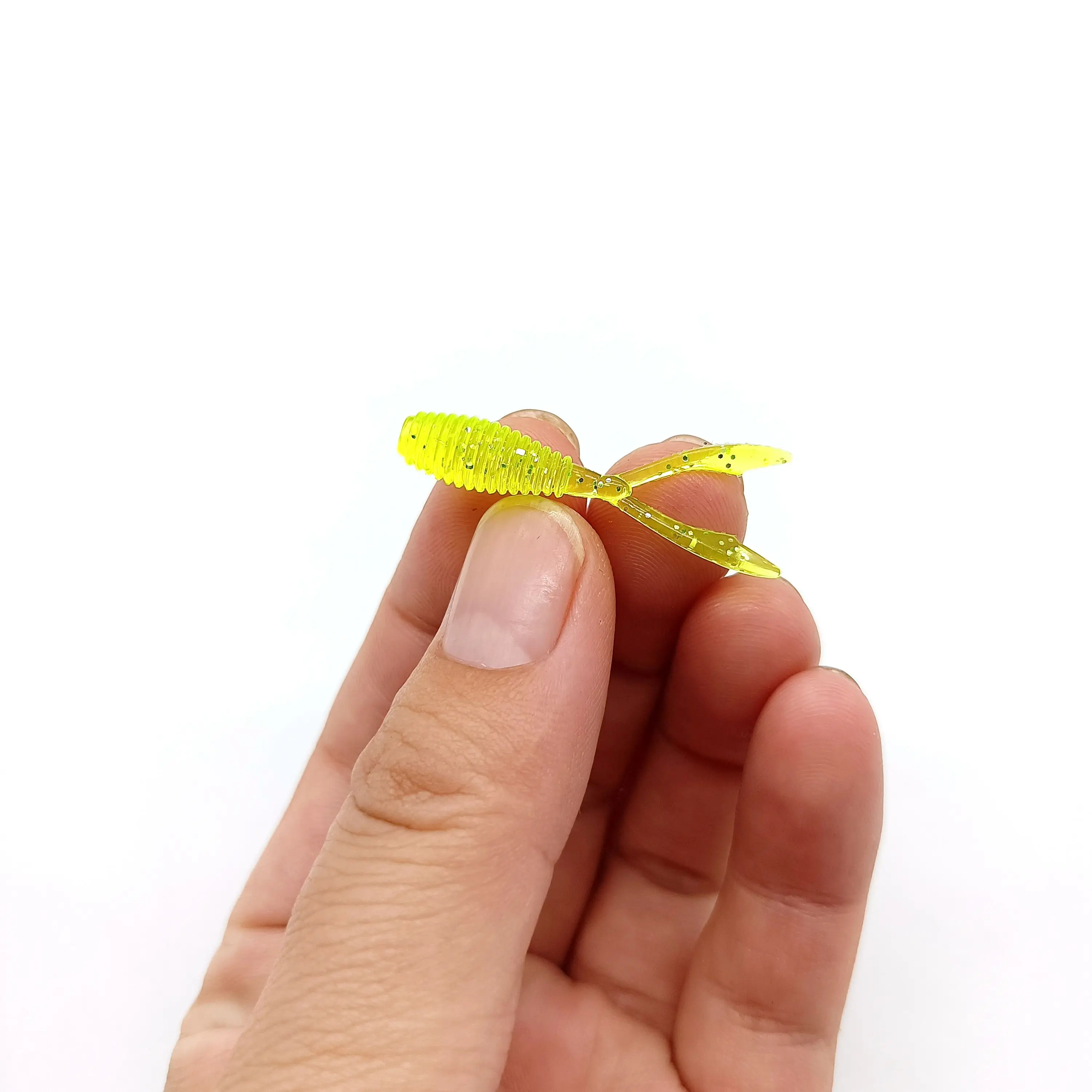 DUODUOYU 10PCS 0,4g/35mm Mini Ajing Weiche Angeln Locken Twin Schwanz Isca Künstliche Köder Wobbler ozean Rock Silikon Angelgerät – Detail 5