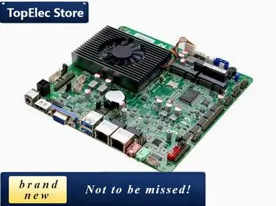 TopElec I3-5005u Mini-ITX Motherboard 4th Core Intel CPU IPC SBC Embedded Ultra-thin Mainboard With 2COM LAN DC-12V DDR3L 6USB L
