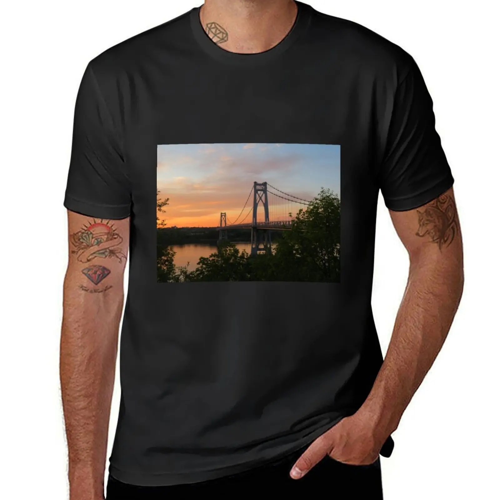 Poughkeepsie, New York, Mid-Hudson Bridge T-Shirt funnys hippie clothes mens clothes