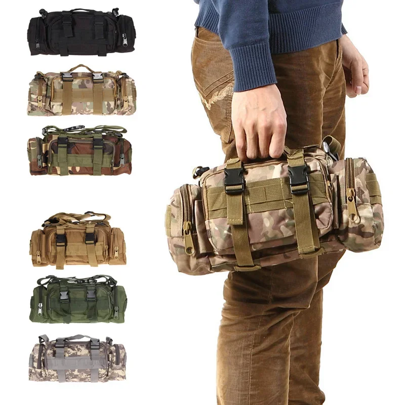 Waterproof Tactical Men Waist Pouch Camera Photography Waist Fanny Pack Outdoor Army Military Hunting Climbing Camping Belt Bags