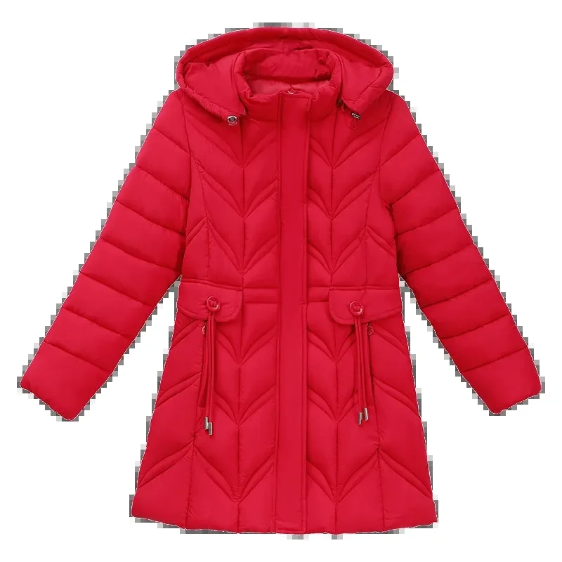 

Fashion Down Jacket Women Parkas Autumn Winter 2025 New Long Warm Cotton Padded Coat Hooded Outwear Female Thicken Overwear Tops