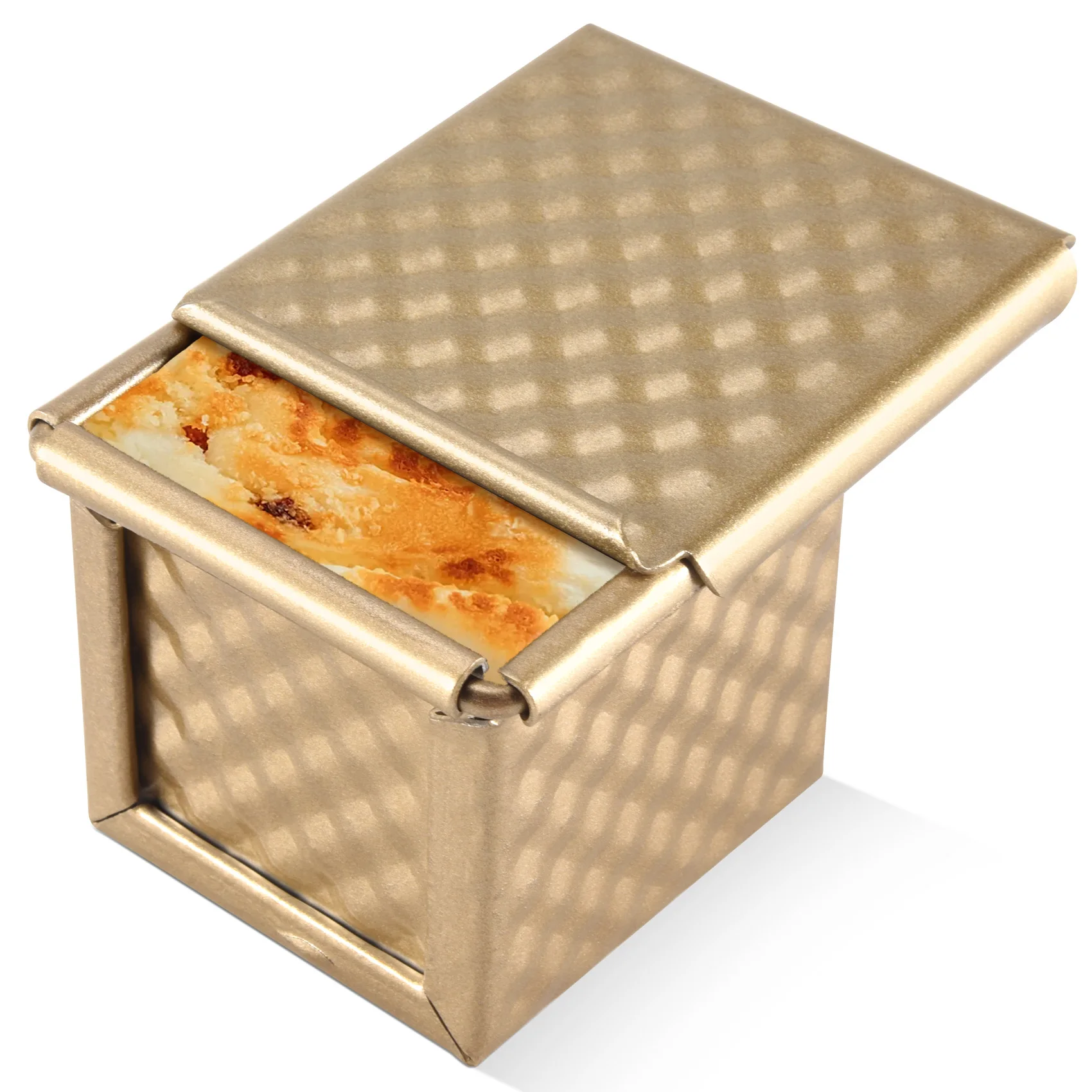 Sartén para pan cuadrada con tapa, molde para tostadas, sartén para pan, sartén para pan Pullman con cubierta, Mini caja antiadherente para tostadas en cubitos de agua