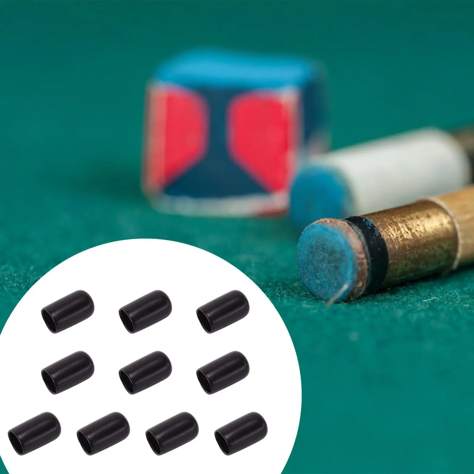 Billiard Stick Cover Rubber Pool Cue Tip Protector Bottom End Cap Anti Dust Head Cover for Cue Accessories Maintenance