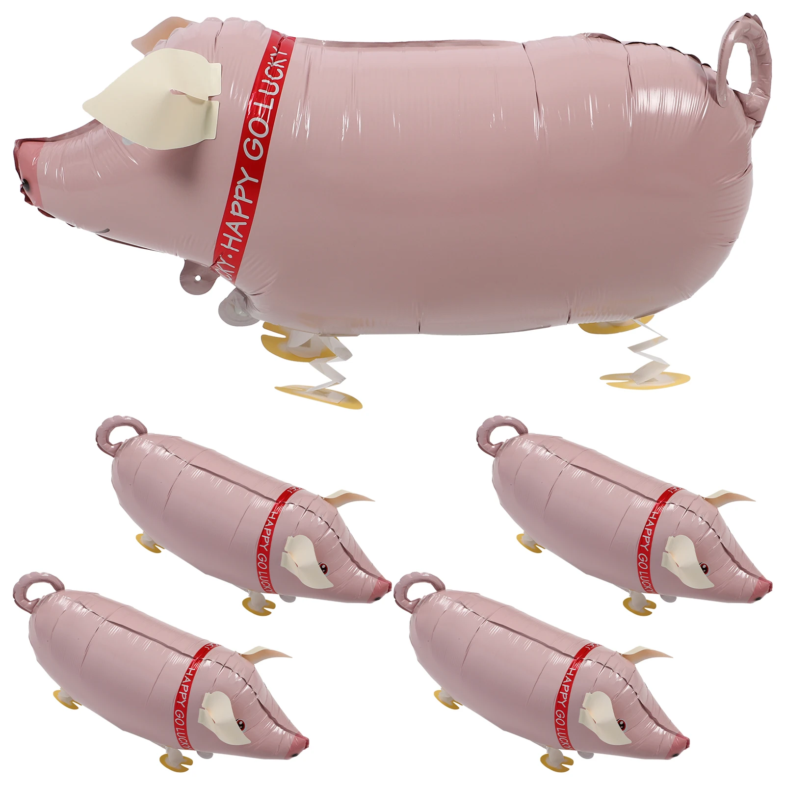 

5pcs Pig Balloon Premium Compact Air Leak Resistant Novelty Inflatable For Kids Birthday Party Games Outdoor Indoor Activities