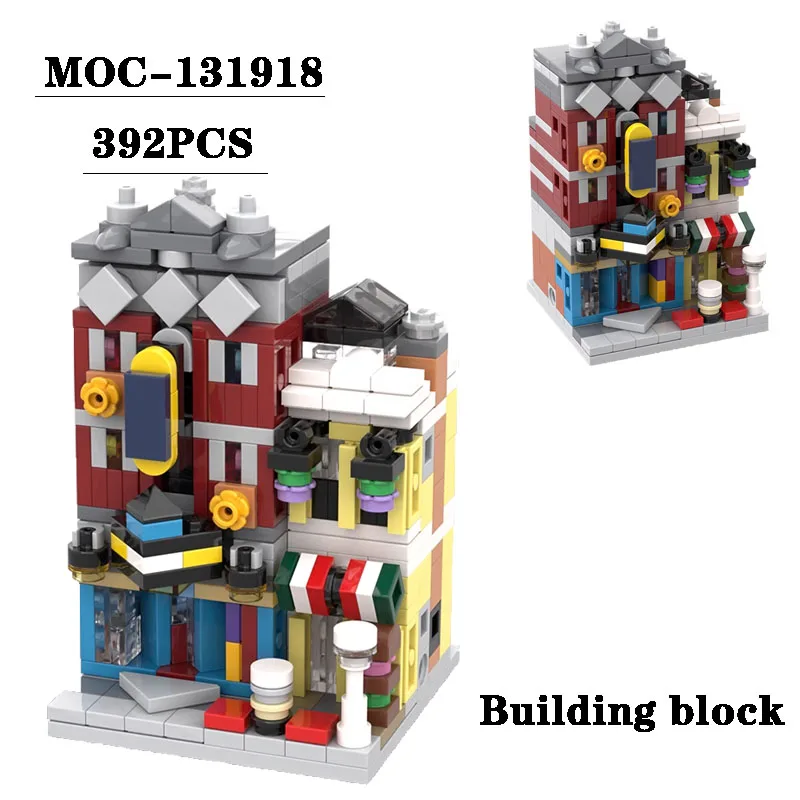 Building Block MOC-131918 Street View Mini Jazz Club 392PCS Adult and Children's Puzzle Education Birthday Christmas Toy Gift