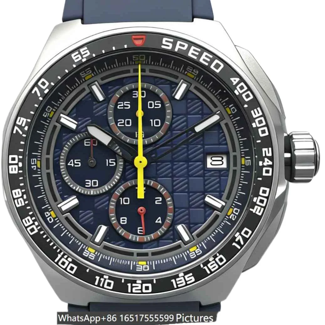 

43mm Oversized Premium Mens Luxury Watches Brushed Solid 904L Steel Quartz Movement Scratch Resistant Sapphire Glass Anti