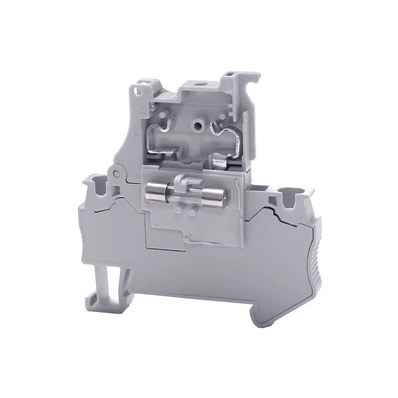10Pcs ST4-HESI Fuse Terminal Block, 5x20mm Spring Clamp with Tool-Free Push-in for Quick & Safe Connection