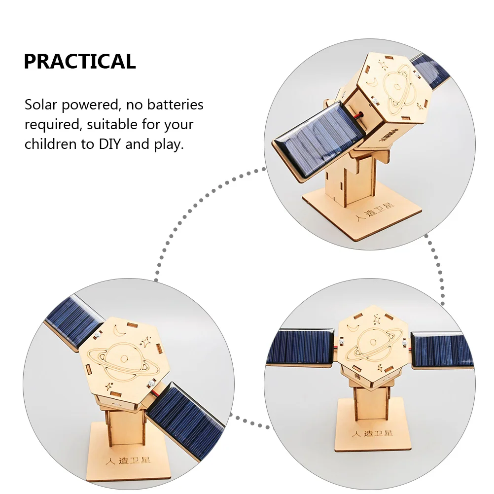 Solar Satellite Educational Building Projects Science Kit Children’s Toys Kids Aluminum Alloy Artificial Stem Kits Pupils