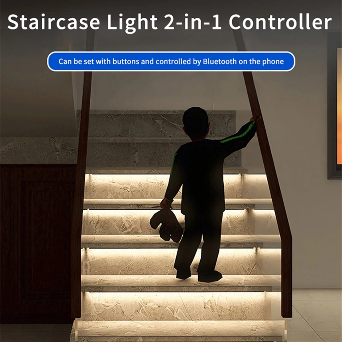 Y06A Stair Tread Light Controller Stair Lights Intelligent Sensor Step Lights Handrail Ladder Steps Lights with Controller