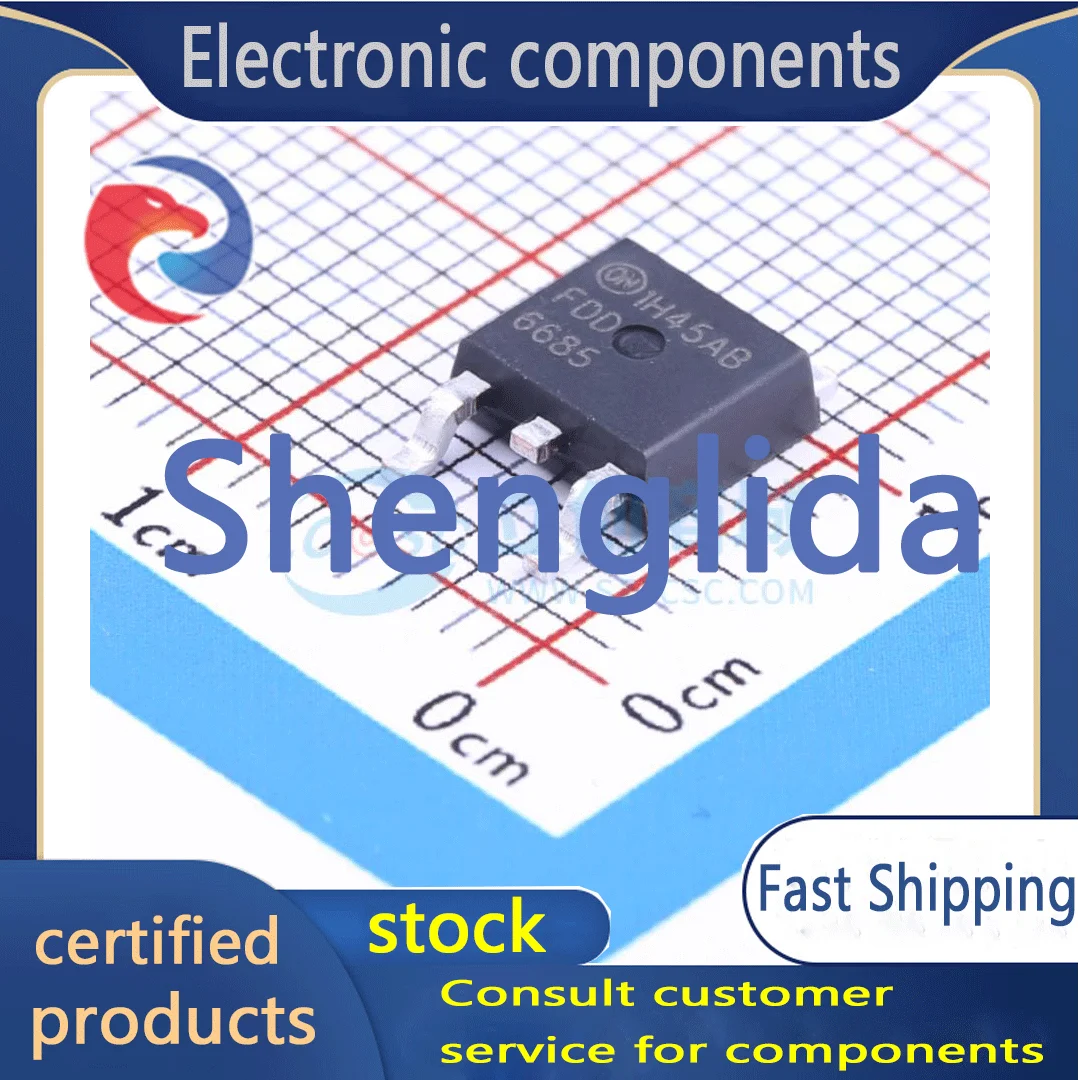 FDD6685 package TO-252-2 (DPAK) field-effect transistor (MOSFET) brand new stock 1PCS