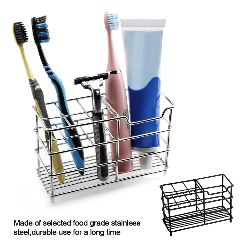 Cosmetics Arranged Space Saving Rustproof Toothbrush Holder Vanity Countertops Storage Rack Kitchen Organizer Stand
