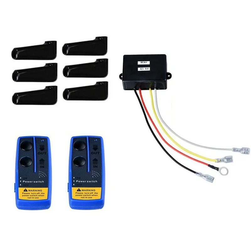 Universal 12V 500A Winch Remote Contactor Winch Control Solenoid Relay Twin Wireless Remote Recovery Car Accessories B