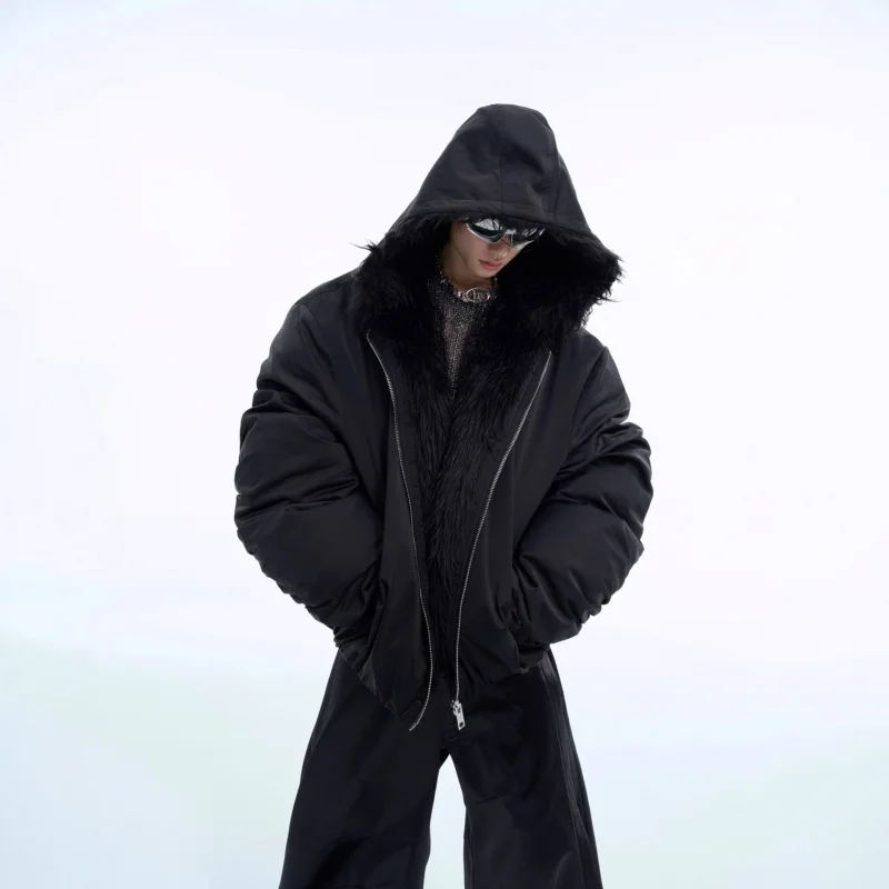 

Утепленная флисовая куртка с капюшоном для мужчин и женщин, водонепроницаемая осенне-зимняя куртка с меховым воротником, теплая и стильная.