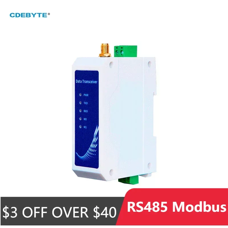 

LoRa Industrail Grade Wireless Data Transmission Staion CDEBYTE E95-DTU(900SL30-485) 868/915MHz 10KM 30dBm DC8～28V RS485 Modbus