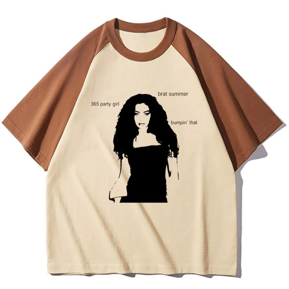 Charli Xcx Brat t-shirt donna anime designer Y2K top girl 2000s funny streetwear abbigliamento