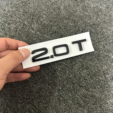 The new ABS letter 3D sticker Quattro Sline 2.0T is suitable for the modification of Audi A4 2008-2017 glossy black suitcase. 10 best sales audi sline stickers - №7