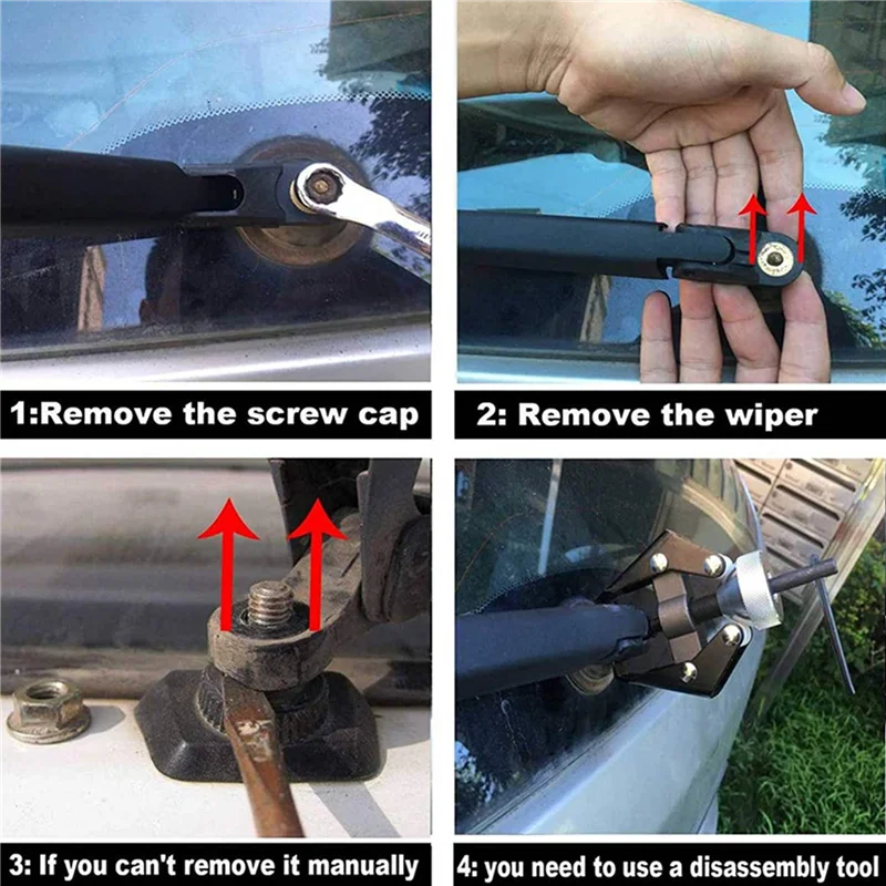 

OB-2X Rear Windshield Wiper Arm Blade Kit For Toyota Land Cruiser Lexus LX570 2008-2015 GX470 2003-2009 85241-42070