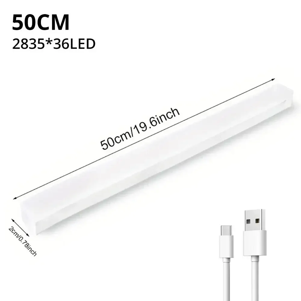 Night Lights Wireless LED Motion Sensor Lamp USB Rechargeable Magnetic For Wardrobe Room Closet Kitchen Aisle Tube Detector Bulb image 3