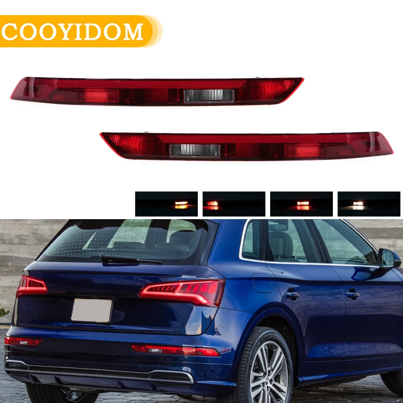

For Audi Q5 2017 2018-2021 Taillight Rear Bumper Tail Light Rear Bumper Lamp With 4 Bulbs 80A945069 80A945070A car Accessories