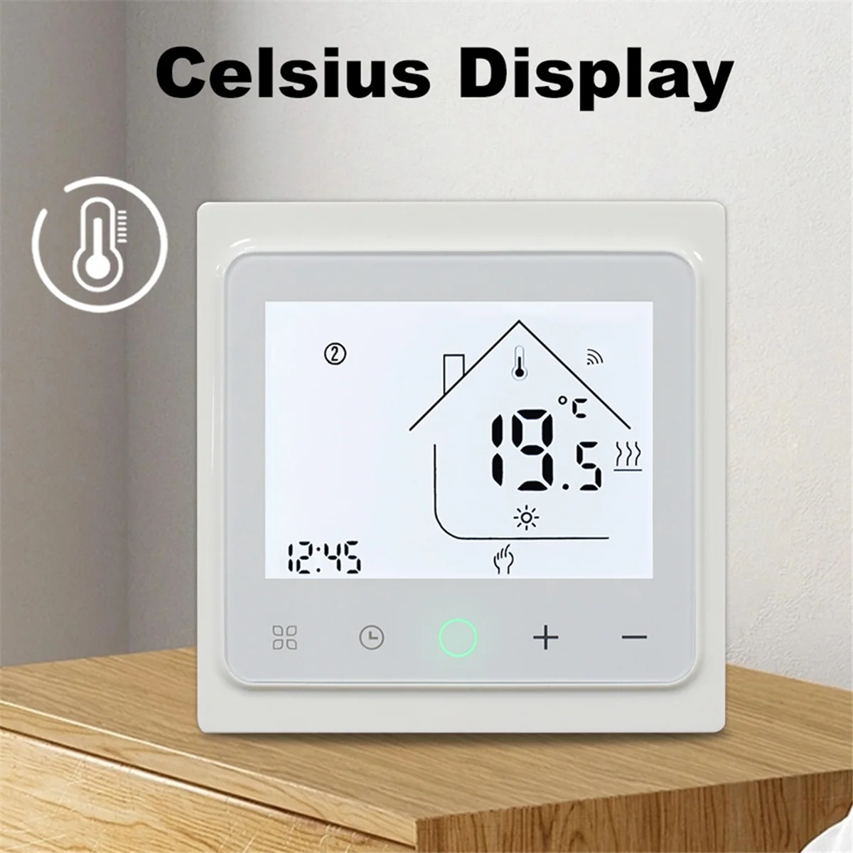 

16A Tuya Smart WiFi Thermostat Water Electric Warm Floor Heating Water Gas Boiler Temperature Controller for Alexa White