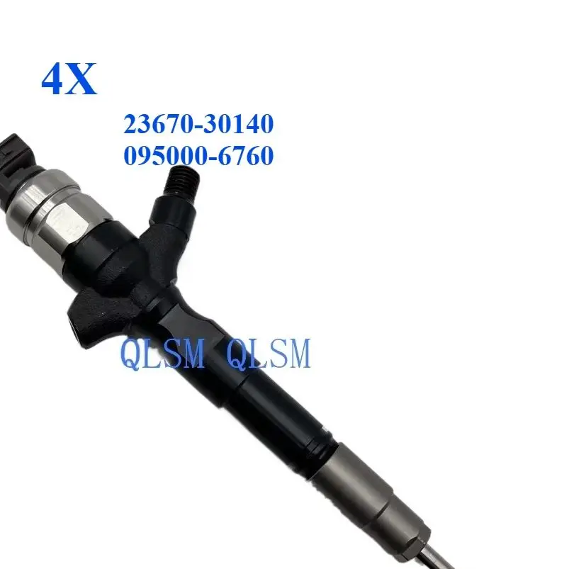 

4-Piece Fuel Injector Assembly 2370-30140 095000-6760 23670-30140 For Toyota Hilux-