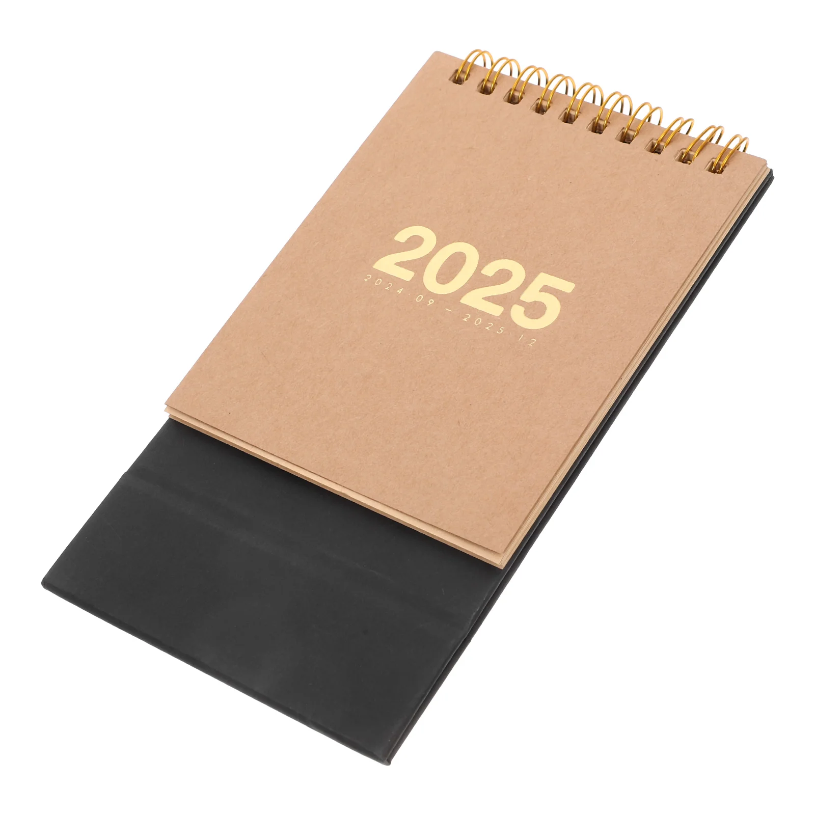 

2025 Desk Calendar Standing Flip Vertical Small Daily Brown Weekly Planner Office