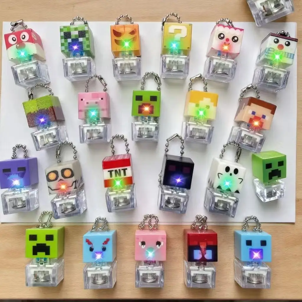 

My World, the same decompression press mechanical keyboard button lighting model, advanced 3D model, internet famous keychain