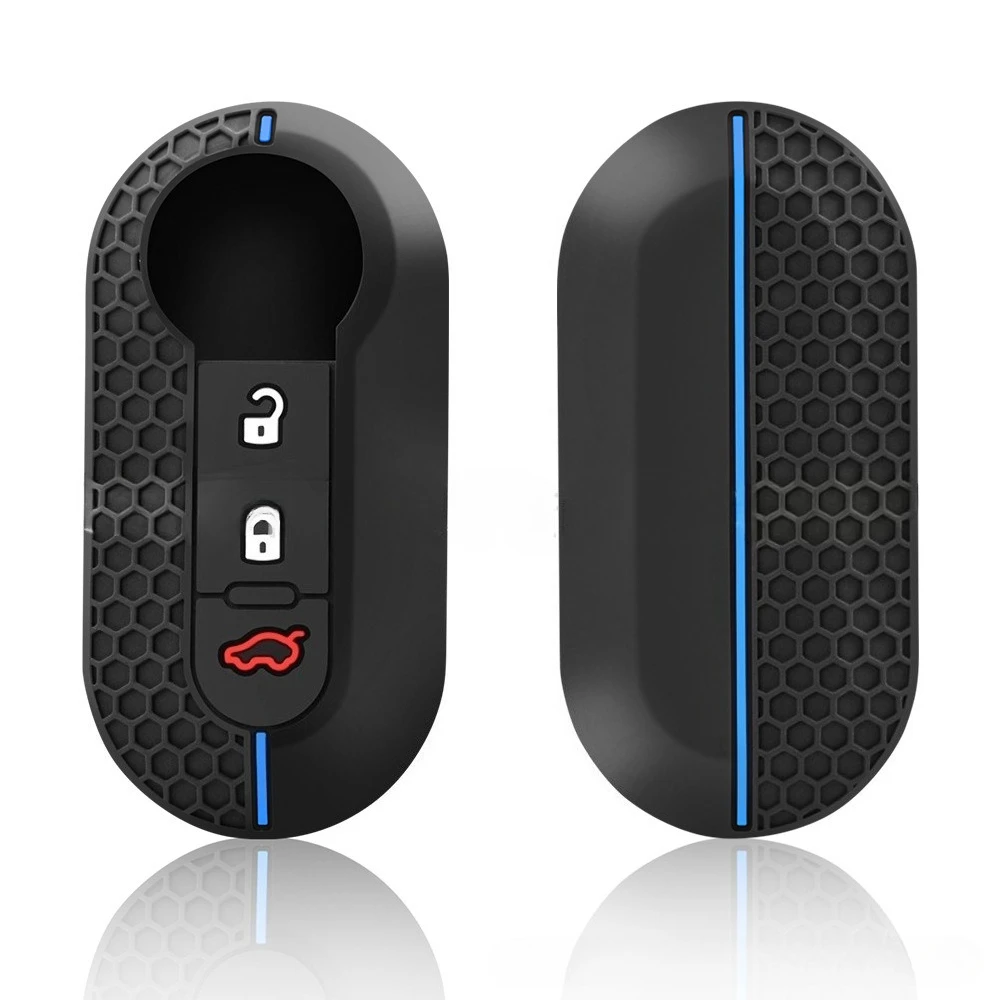 For Citroen Jumper for Peugeot Boxer Silicone Key Case Remote Fob Car Key Cover for Fiat 500 Ducato Panda 500L Punto Lancia Musa
